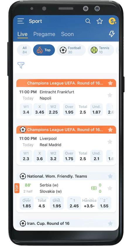Screenshots of official Mostbet Application 3